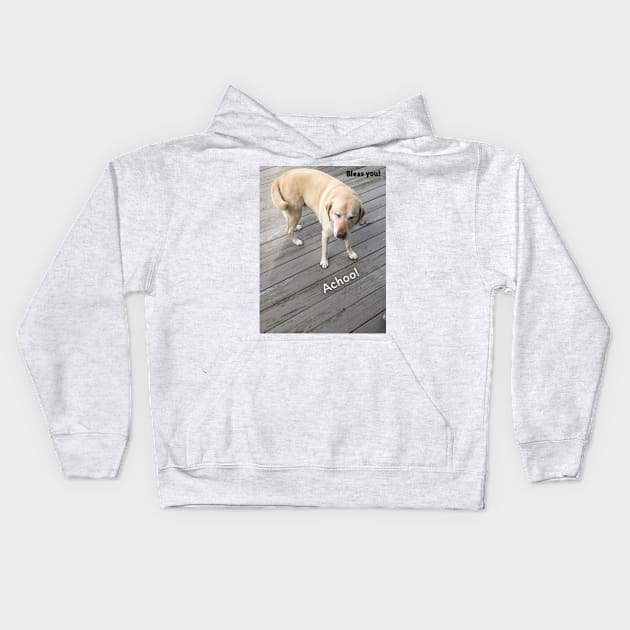 Sneezy Dog Kids Hoodie by Amanda1775